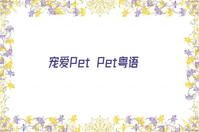 宠爱Pet Pet粤语剧照